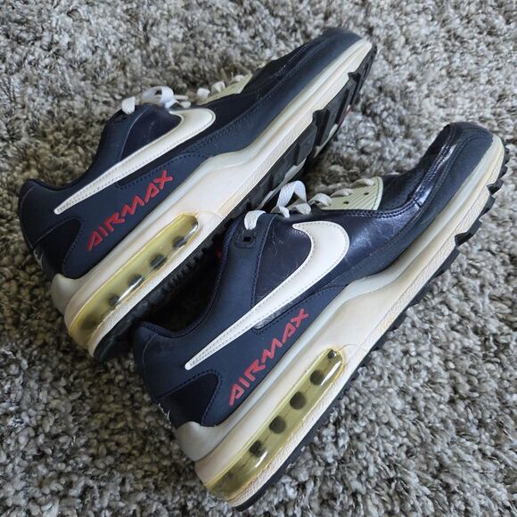 Nike Air Max LTD 3 Men’s Low Top Lace-Up Leather Sneakers Blue/White/Red Size 11 main image 9